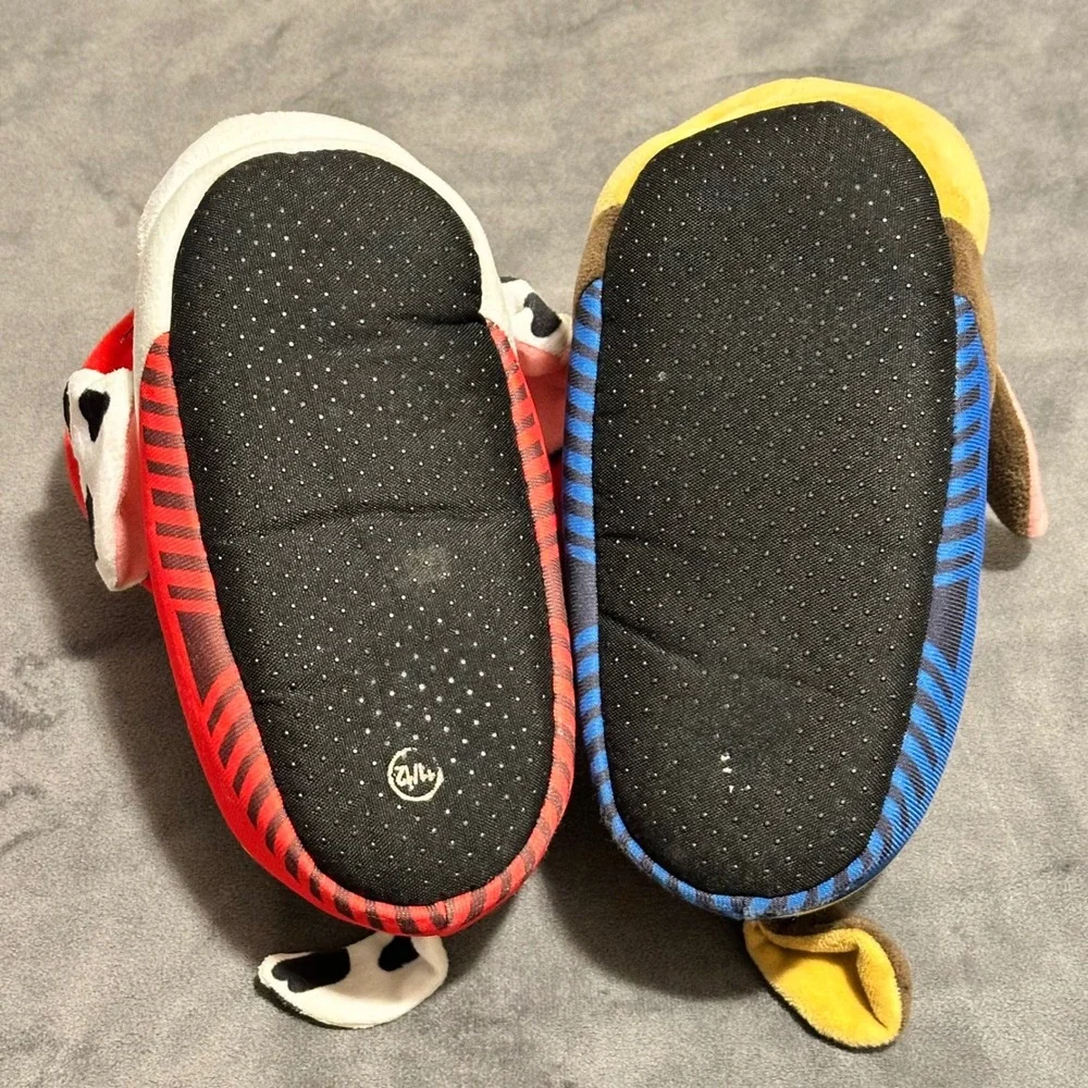 Paw Patrol Chase Marshall Toddler Plush Slippers Blue Red Size 11/12